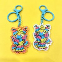 Cute World Yatta Acrylic Keychain Double Side Printed Charms Best Friend Matching Gift Backpack Pendant Game Souvenir