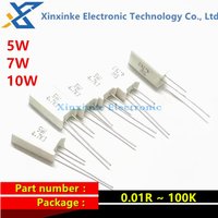 5PCS RX27 5W 7W 10W Ceramic Resistance Vertical Cement Resistor 0.01R ~ 100K 1 2 3.3 3.9 10 22 47 51 100 680 ohm 1K 20K 150K