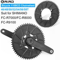 AliExpress riro RIRO 110BCD Bicycle Chainwheel Semi-Enclosed Road Bike Chainring for 9/10/11/12S Bicycle Chainwheel Parts 46/48/50/52/54/56/58T