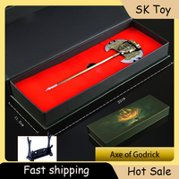 23cm Axe of Godrick Game Sword Model Gift Box Edition All-Metal Craft Ring ER Decorations Sword Figure Gifts Collections