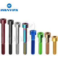 Wanyifa High-Strength Alloy Bolts M8x15/20/25/30/35/40/45/50/60/70mm Allen Key Socket Head Screws for Bicycle Motorcycle Car