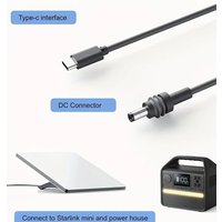 USB C to DC Power Cable For StarLink for Starlink Mini USB Type-C Input to Waterproof Power Cable fit Starlink Gen3 Mini