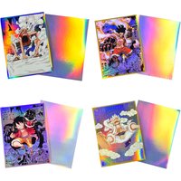 60PCS/Pack One Piece Anime LUFFY Set Holographic Card Sleeves Laser Shiny Deck Protectors Standard 67x92mm for OPCG/TCG/MGT Card
