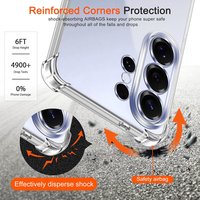 Luxury Transparent Case For Samsung Galaxy S26 S25 S24 S23 S22 Ultra Plus FE A16 Soft Bumper Lens Protector Clear Silicone Cover