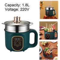 Electric Hot Pot with Steamer Electric Cooking Machine 1.8L Non-stick Cooking Pot for Noodle Oatmeal Pasta Ramen