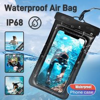 Floating Airbag Waterproof Outdoor Swimming Bag Phone Case for iPhone Samsung Xiaomi Redmi Huawei Phone Protector Cover
