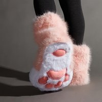 Furry Costume Half-Fit Plush Indoor Claw Socks Performance Props Soft Meat Pad Animal Footwear Cosplay Accessories for Fans