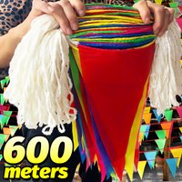 50-600m Multicolor Triangle Flags Colorful Garden Banners Streamers for Outdoor Festivals Parties Graduation DIY Decor Supplies