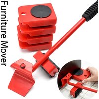 Furniture Moving Transport Roller Set Moving Heavy Stuffs Device Removal Lifting Moving Wheel Bar Mover Tool Set Hand Tools