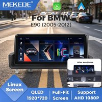 MEKEDE Kabelloses Carplay Android Auto Autoradio Multimedia für BMW 3er E90, E91, E92, E93 (2005–2012) Linux Auto Stereo Player GPS Navigation 10,25 Zoll 1920*720 QLED Touchscreen Headunit