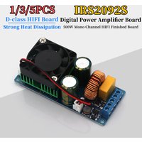 1-5PCS HIFI High-Power IRS2092S 500W Mono Channel Digital Power Amplifier Board Class D Stage Finished Board