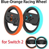 2PCS Steering Wheel for Nintendo Switch 2 Joy Con Controller Racing Wheel Hand Grip for Switch 2 Mario Kart Deluxe