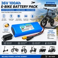 Neues Upgrade 18650 Lithium-Ionen-Akkupack 10S2P 36V 100000mAh 500W mit integriertem BMS-Schutz, wiederaufladbarer Ersatzakku für Elektroroller, E-Bike und modifizierte Fahrzeuge.