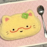 New Omelette Kitten Pen Bag Large Capacity Plush Pencil Case Multifunctional Cartoon Stationery Bag School Pencil Case