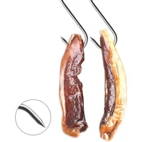 Stainless Steel S Hooks with Sharp Tip Meat Utensil Clothes Hanging Hooks for Butcher Shop Kitchen Cooking Baking Tools