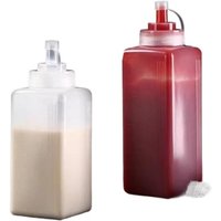 1PC 600/800/1000ML Squeeze Sauce Bottles Large Mouth DustproofKitchen Seasoning Salad Sauce Olive Oil Bottle Condiment Dispenser