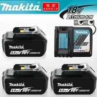 Oryginalna bateria z ładowarką BL1860, akumulator litowo-jonowy 18V 6.0Ah do Makita 18V, bateria 6Ah BL1850 BL1880 BL1860B LXT400