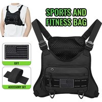 Tactical Chest Bag for Men Running Front Vest Backpacks Rig Pouch Hip-hop Streetwear Chest Rig Bag Riding Waist Packs Buckle