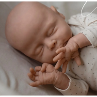 NPK 19inch Reborn Doll Kit Christopher Unfinished Unpainted Unassembled with Cloth Body DIY Doll Parts for Artists No Toy