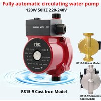 120W 50HZ 220-240V DN20 Household Fully Automatic Circulating Water Return Water Automatic Small Adjustable Shielded Pump