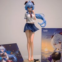25cm Genshin Impact Furina Figure Ganyu Figures School Uniform Ganyu Girl Figurine Pvc Statue Model Doll Ornament Collection Toy