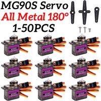 MG90S Servo 9g1/5/10/20/50 Pcs All Metal Gear 9g SG90 Upgraded Version For Helicopter Plane Boat Car MG90 9G Trex 450 RC Robot