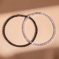 Fashion Zirconia Tennis Bracelet For Women Crystal Charm Designer Tennis Thin Chain Bracelet On Hand Wedding Jewelry