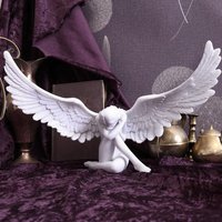 Figurine d'aile d'ange rétro en résine, Statue vive, décor de table pour salon