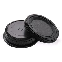 For Pentax K Rear Lens Cap / Camera Body Cap / Cap Set Plastic Black for Pentax PK K mount camera and lens