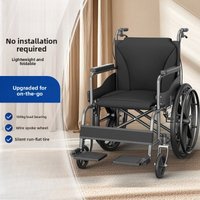 The Elderly Wheelchair Folding Light Small Hand Push Elderly Scooter with Toilet Can Lift Legs Paralyzed
