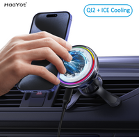 Air Vent Phone Stand RGB & ice-Cooling & Car 25W QI2 Magnetic Wireless Charger For iPhone 17 16 15 14 13 Pro Max Fast Charging