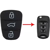 Car Rubber 3 Buttons Key Pad For HYUNDAI KIA I20 I30 Ix35 Ix20 For Kia Amanti Carens Picanto Sorento Soul Sportage Venga