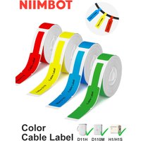 Niimbot Waterproof Cable Wire Label Stickers Paper Rolls Compatible With D110 D110M D11 D11H D101 H11 Label PrintersWhite Color