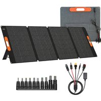 Składane panele słoneczne 200W, przenośny panel do ładowania solarnego, kompletny zestaw, do turystyki na zewnątrz, kempingu, stacji zasilania.