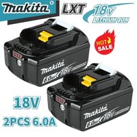 Makita 18V Battery 6Ah 18660B Lithium Ion Replacement BL1860B BL1860 BL1850 Rechargeable Power Tool Battery DDF486 DF488