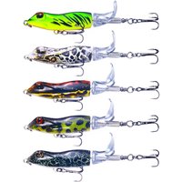 Topwater Propeller Frog Pencil Lure 11g 9.5cm Floating Artificial Bait Soft Rotating Tail Fishing Tackle For Bass Pike Perch