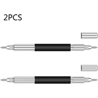 2Pcs Tungsten Carbide Tip Scriber Marking Etching Pen Double End Ceramic Glass Metal Wood Carving Scribing Marker Hand Tool
