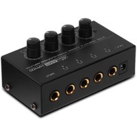 Top Deals 4 Channels Mini o Stereo Headphone Amplifier HA400 Ultra-Compact Audio Amplifier With Power Adapter EU US Plug Adapter