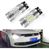 2PCS Canbus PW24W PWY24W 6000K LED Bulbs For Audi BMW Volkswagen Turn Signal Light Daytime Running Light DRL Amber yellow White