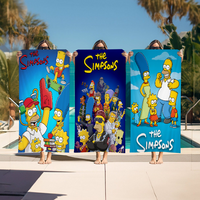 THE S-SIMPSONS Anime Cartoon Beach Towel Cute Kawaii Room Decor Bath Girls Children Hand Towels For Bathroom Shower