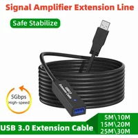 20M External Hard Drive USB3.0 Cable USB 3.0 Male To Female Active Extension Cable with Signal Booster