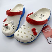 Kawaii Hello Kitty Crocs, Cute Cartoon Girls Non-Slip Comfortable Slippers, Genuine Outdoor Beach Shoes, Creative Holiday Gifts