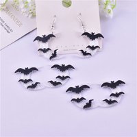 10pcs/pack Bat Moon Acrylic Charms for DIY Jewelry Making Bulk Items Wholesale 36*34mm