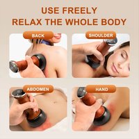 ◆ ♦ Masseur électrique à pierres chaudes le mieux noté avec chauffe-pierres, outil de moxibustion et de Gua Sha pour le dos, massage SPA, relaxation et soulagement de la douleur