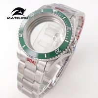 20ATM Diving 40mm SUB Case Fit NH35 NH36 NH34 GMT ETA 2824 PT5000 Watch Case Steel Bracelet Sapphire 120 Clicks Sliding Buckle