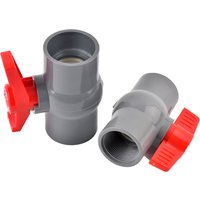 20/25/32/40/50mm Pipe PVC Valve Connector 1/2"~1.5" Thread Ball Valve Water Pipe Valve Agriculture Garden Irrigation Fittings