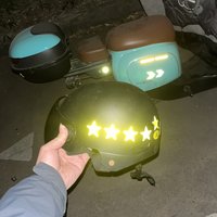 24Pc Star Reflective Sticker Red Yellow Orange Silver Waterproof Self Adhesive Decals for Helmet Bicycle Car Bumper Night Safety