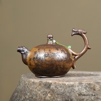Tradition Yixing Purple Clay Teapot Handmade Dragon Pattern Tea Pot Beauty Kettle Household Teaware Chinese Zisha Tea Set 280ml