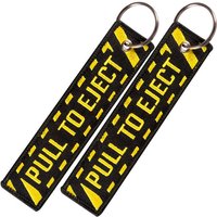 1/2PCs Aviation Gifts Keychain Pull To Eject Embroidered Key Chain Fashion Car Key Chains Embroidery Key Fob OEM