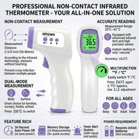 Household Non-Contact Infrared Thermometer LCD Digital IR Temperature Meter Finger Pulse Oximeter Health Care Set